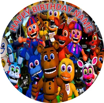 FIVE NIGHTS AT FREDDYS 19CM EDIBLE PARTY IMAGE CAKE TOPPER