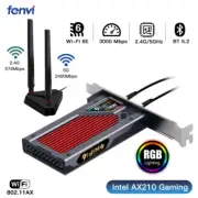 WiFi 6E AXE3000RGB PCIe Wifi Card Intel AX210 Desktop PC WiFi Bluetooth Adapter