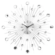 Timelike Modern 3D Crystal Wall Clock - Celebration Decorative Metal Wall Clo...