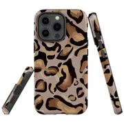 For Apple iPhone 13 Pro Case, Armour Back Cover, Leopard Pattern