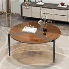 Chic Round Coffee Table Glass Coffee Tables Modern Center Table for Home Staging