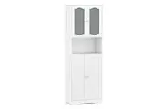 Giantex Bathroom Cabinet Kitchen Pantry w/Adjustable Shelves Storage Organizer White