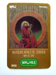 Grateful Dead 1981 Original Radio Station Backstage Pass Skeleton Plays Violin