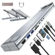8 in 1 Universal Laptops Stand USB C HUB Laptop Docking Station Support