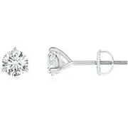 Lab-Grown Prong-Set Round Diamond Martini Stud Earrings