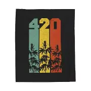 Retro Funny cannabis 420 stoner smoker punk hipster weed lover Gift Blanket