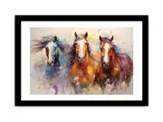 Horses Modern Art Framed print Art Poster