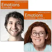 Feelings Flash Cards Volume 1 and 2 | 80 Emotion Cards for Toddlers, Kids and Adults | Speech Therapy Cards | ABA Therapy Materials | ESL Teaching Materials for Adults | Stroke Recovery Games