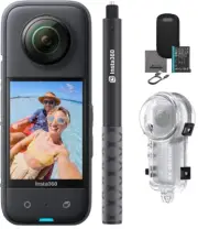 Insta360 X3 72MP Waterproof 5.7K 360° VR Camera + Selfie Stick + Dive Case Kit