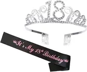 [AUTSUPPL] Birthday Party Sash Set Crown Hair Comb Elegant Decorative Sash for Queen Celebration for Birthday Etiquette Belt