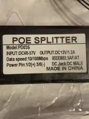 POE Injector Splitter Power Over Ethernet Passive Adapter Cable for CCTV Cameras