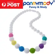 White Children Jewellery Sensory Chew Necklace Silicone Autism ADHD Nail Baiting