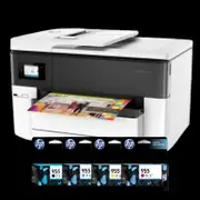 HP Officejet 7740 All-In-One Printer Bundle - Includes: [HP Officejet 7740, Black, Cyan, Magenta, Yellow]