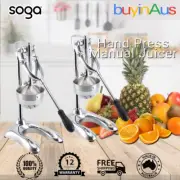 SOGA 2x Stainless Steel Manual Juicer Hand Press Extractor Squeezer Orange