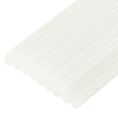 Mini Hot Glue Gun Sticks 4" x 0.27" for Glue Guns Glitter White 16pcs