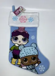 LOL Surprise Character Snowflake Christmas Stocking 18" Plush Trim L.O.L New