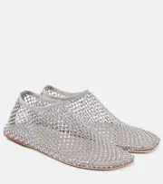 [Christopher Esber] Christopher Esber Minette embellished mesh flats UK 7 silver