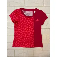 在飛比找蝦皮購物優惠-[二手]Adidas愛迪達女童短袖T恤-桃紅色 110公分 