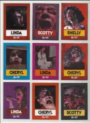 2024 The Evil Dead (Fright Rags) Complete Set of 12 STICKER "Puzzle" Cards (1-9)