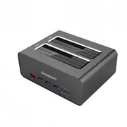 Simplecom Usb Dual Sata Aluminium Docking Station With 3 Port Hub