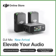 DJI Mic Wireless Lavalier Microphone Video Recording 2*Transmitter Charging Box