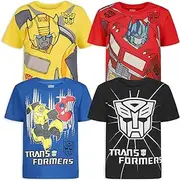 Transformers Boy's 4-Pack Graphic Tee Shirt with Short Sleeves