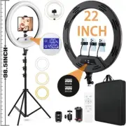 22"Ring Light with Stand,Ring Light Tripod for iPhone ipad,with 75"Tripod/LCD...