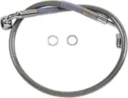 DS Braided Front Upper ABS Brake Line Kit 21-1/2" Clear Coated #212095
