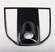 Carbon Look Car Dashboard Container Box Clock Frame Cover Trim Sticker for Macan 2014-2020 Trim Interior