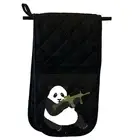 Armed Panda - Novelty Double Mitt Oven Gloves Double Kitchen Chef BBQ Mitts
