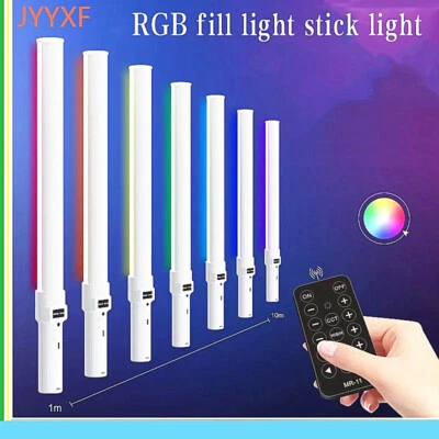 JYYXF 8W RGB Led video Light Stick Handheld ice Light 2500K-9900K Remote Control