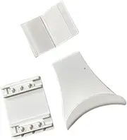 Fenteer 2 Pieces Headphone Hook Hanger Under Desk Headset Mount for Jewelry, Bags with Sticky Backing, White
