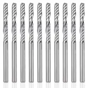 Hqmaster CNC Router Bit 10 Pack 1/8” Shank Spiral Upcut Router Bit 1 Flute End