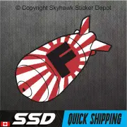 6" F Bomb Rising Sun Vinyl Decal Bumper Sticker Nuke Atomic JDM Car Window Decal