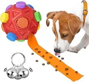 Interactive Dog Toys Snuffle Ball Encourage Natural Foraging Skills,Slow Food Training to Relieve Boredom and Stimulating,Cloth Strip with Hidden Food Dog Puzzle Toys for Medium Small Dogs