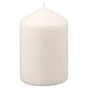 LÄTTNAD unscented block candle, natural, 10 cm