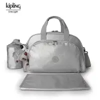 在飛比找Yahoo!奇摩拍賣優惠-Kipling K13556 金屬銀 手提斜背多功能包 媽媽
