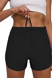 [Tough Mode] Women's High Waisted Running Shorts, Shorts for Women, Elastic Athletic Shorts with Pockets for Gym Yoga