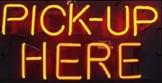 Pick Up Here Open 20"x16" Neon Sign Lamp Light Handmade Shop Show With Dimmer