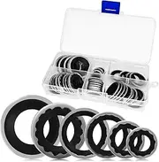 Hirificing 45PCS AC Gasket Sealer AC O Ring Seal Kit A/C Compressor Gasket O-Ring Port Seal Washer Kit Seal Gasket Assortment for Fixing Car Air Conditioning Compressor,Bumper,Door Panel,Cooling Pump