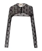 Aniye By Sheer Floral Long Sleeve Top S,XS,L Black