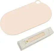 BebeBiu Silicone Placemat for Kids Toddlers Baby, Non-Slip Kids Placemats for Dining Table, Wipeable Stain Resistant Baby Food Eating Mat Hanging for Storage, Dishwasher Safe (Milk White)