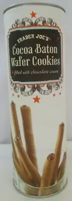 TRADER JOE'S COCOA BATON WAFER COOKIES 5-OZ BOX