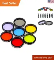 Optical Glass Telescope Filters - 1.25' Color & Moon Filter Kit for Astronomers