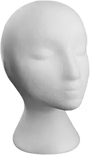iplusmile Mannequin Head Stand Model, Foams Wig Head Display Model, Manikin Head Display Hair, Hats and Hairpieces for Home Salon