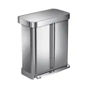 simplehuman 58L recycler rectangular step can