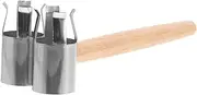 Handheld Moxibustion Holder with Dualhead Design Stainless Steel Moxa Roll Clip for Enhanced Therapy at Home and Beauty Salons Natural Handle for Comfort