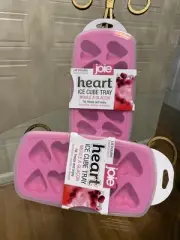 Joie Ice Cube Tray with Lid, Heart Design Set Of 2