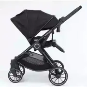 Bidirectional Baby Stroller High View Folding Shock Four Wheels Down Lightweight