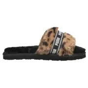 Puma Fluff Cheetah Slide Youth Girls Black Casual Sandals 38668901
